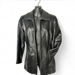 Vintage 1991 Danier Women's Leather Jacket Black Small Made in Canada